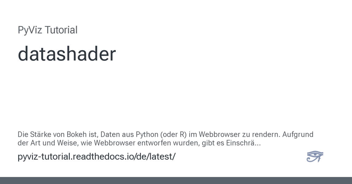 datashader - PyViz Tutorial 24.1.0